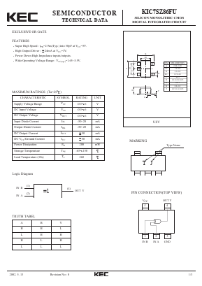 KIC7SZ86FU Datasheet PDF KEC