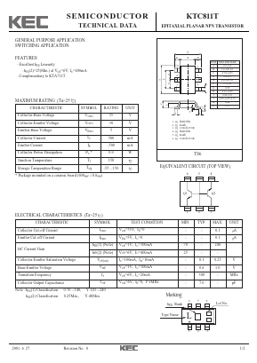KTC811T Datasheet PDF KEC