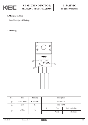 B15A45VIC Datasheet PDF KEC