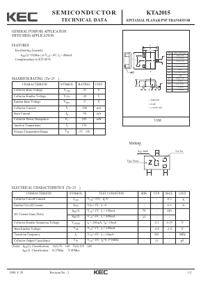 KTA2015 Datasheet PDF KEC