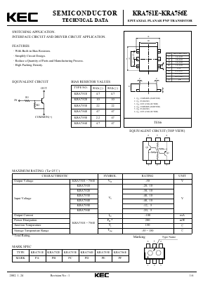 KRA755E Datasheet PDF KEC