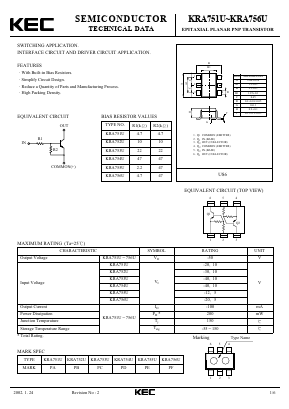 KRA755U Datasheet PDF KEC