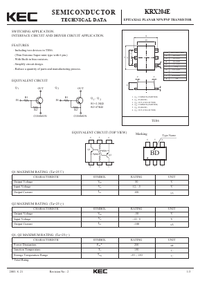 KRX204E Datasheet PDF KEC