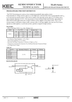 TL431 Datasheet PDF KEC