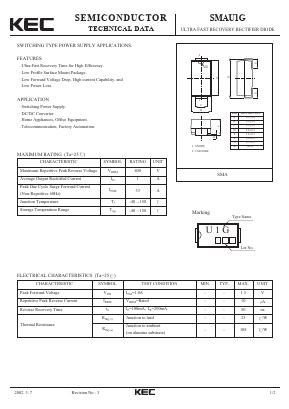 SMAU1G Datasheet PDF KEC
