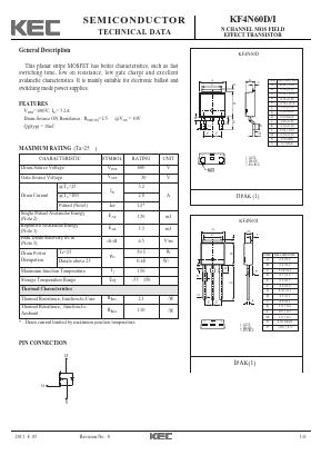 KF4N60D/I Datasheet PDF KEC