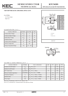 KTC3620S Datasheet PDF KEC
