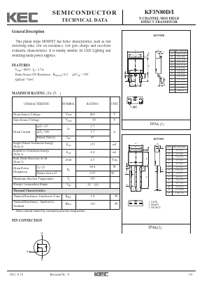 KF3N80D Datasheet PDF KEC