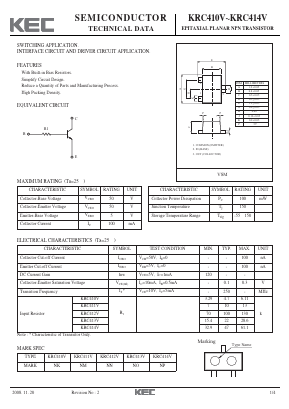 KRC410V Datasheet PDF KEC