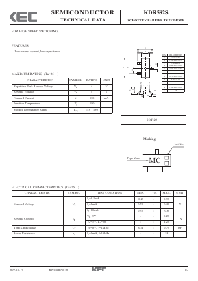KDR582S Datasheet PDF KEC
