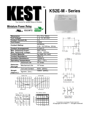 KS2E-M-DC12 Datasheet PDF Kepont Electronics, Inc.