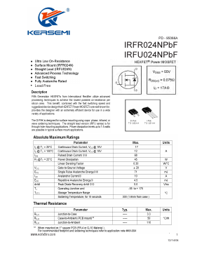 IRFU024NPBF Datasheet PDF Kersemi Electronic Co., Ltd.
