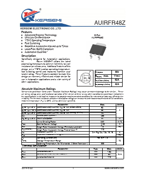 AUIRFR48ZTR Datasheet PDF Kersemi Electronic Co., Ltd.