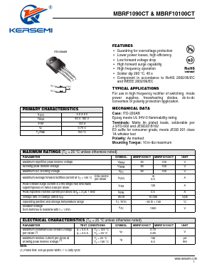 MBRF10100CT-E3/45 Datasheet PDF Kersemi Electronic Co., Ltd.