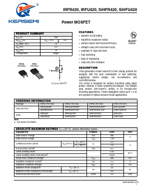 IRFR120TRL Datasheet PDF Kersemi Electronic Co., Ltd.