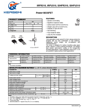 IRFR310TRRPBF Datasheet PDF Kersemi Electronic Co., Ltd.
