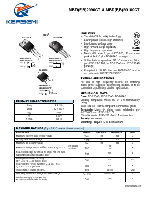 MBRF20100CT-E3/4W Datasheet PDF Kersemi Electronic Co., Ltd.
