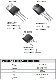MBRB2060CTHE3/45 Datasheet PDF Kersemi Electronic Co., Ltd.