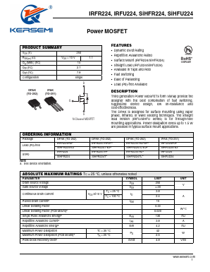 IRFR224TRLPBF Datasheet PDF Kersemi Electronic Co., Ltd.
