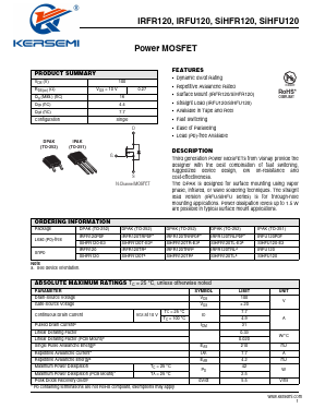 IRFR120 Datasheet PDF Kersemi Electronic Co., Ltd.