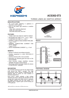 ACS302-5T3 Datasheet PDF Kersemi Electronic Co., Ltd.