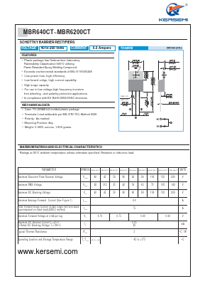 MBR6100CT Datasheet PDF Kersemi Electronic Co., Ltd.