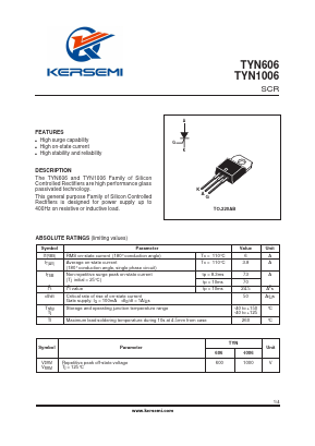TYN1006 Datasheet PDF Kersemi Electronic Co., Ltd.