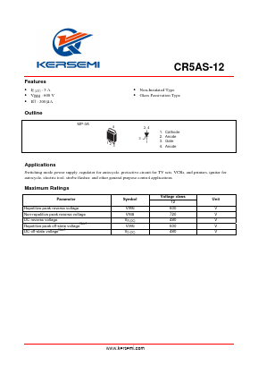 CR5AS-12 Datasheet PDF Kersemi Electronic Co., Ltd.