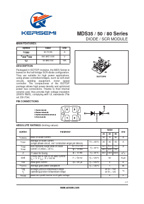 MDS35-XXX Datasheet PDF Kersemi Electronic Co., Ltd.