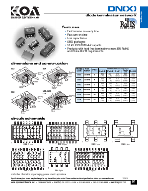DNAS04T Datasheet PDF KOA Speer Electronics, Inc.