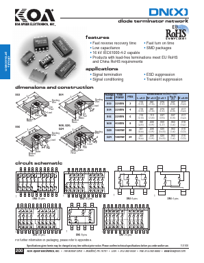 DN6Q20T Datasheet PDF KOA Speer Electronics, Inc.