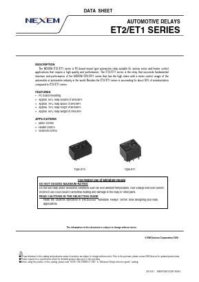 ET1-B3M1S Datasheet PDF KEMET