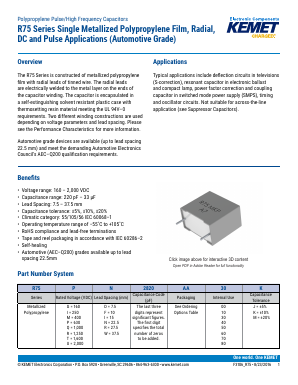 R75PW4100AA30M Datasheet PDF KEMET