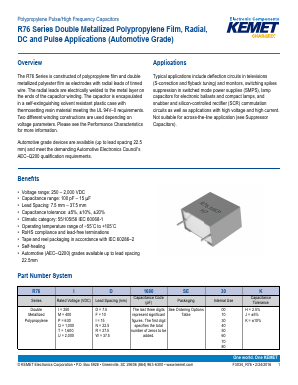 R76PW4220(1)30(2) Datasheet PDF KEMET