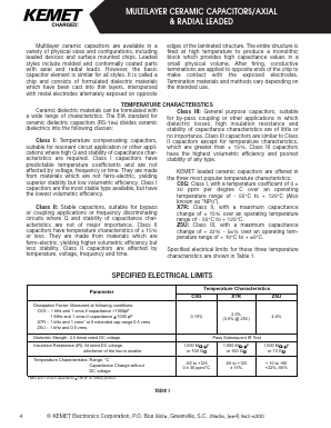 C052K102K5R5CP Datasheet PDF KEMET