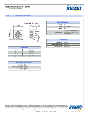 ST-204A3 Datasheet PDF KEMET