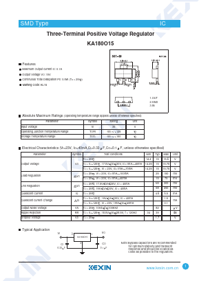 KA180O15 Datasheet PDF KEXIN Industrial
