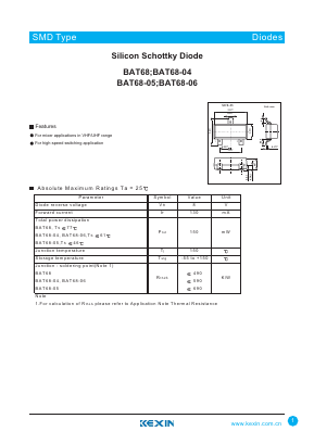 BAT68-04 Datasheet PDF KEXIN Industrial