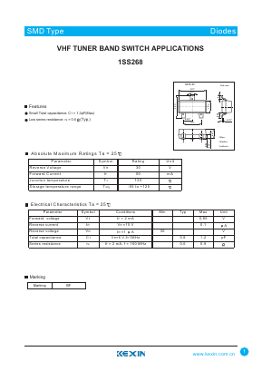 1SS268 Datasheet PDF KEXIN Industrial