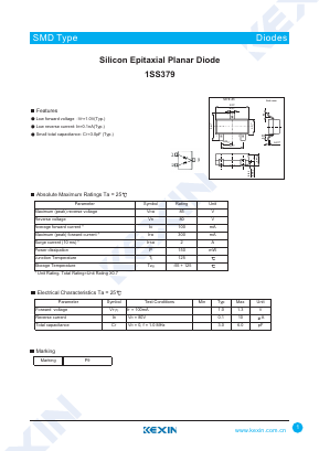 1SS379 Datasheet PDF KEXIN Industrial