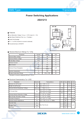 A1213 Datasheet PDF KEXIN Industrial