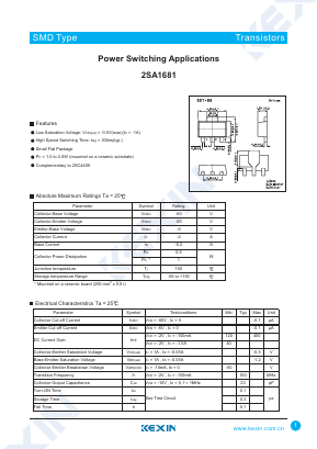 A1681 Datasheet PDF KEXIN Industrial