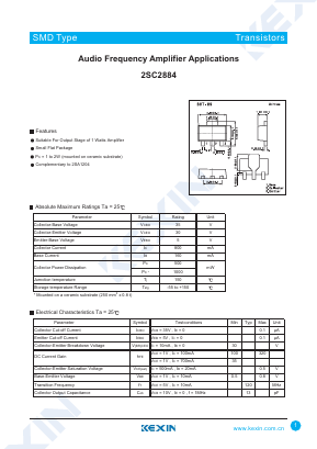 2SC2884 Datasheet PDF KEXIN Industrial