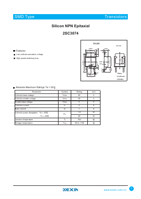C3074 Datasheet PDF KEXIN Industrial