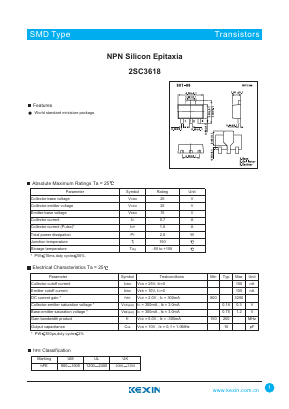 C3618 Datasheet PDF KEXIN Industrial