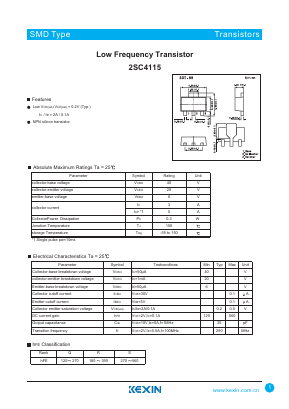2SC4115 Datasheet PDF KEXIN Industrial