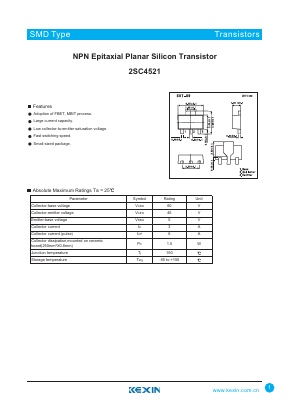 2SC4521 Datasheet PDF KEXIN Industrial