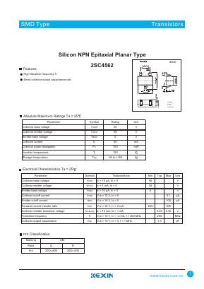 2SC4562 Datasheet PDF KEXIN Industrial