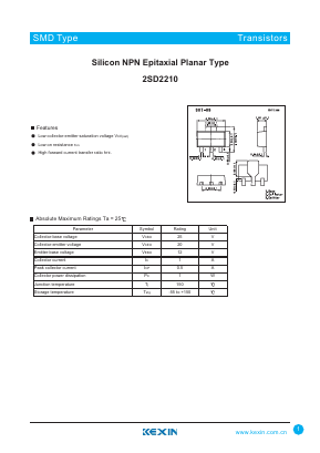 2SD2210 Datasheet PDF KEXIN Industrial