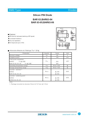 BAR63-06 Datasheet PDF KEXIN Industrial